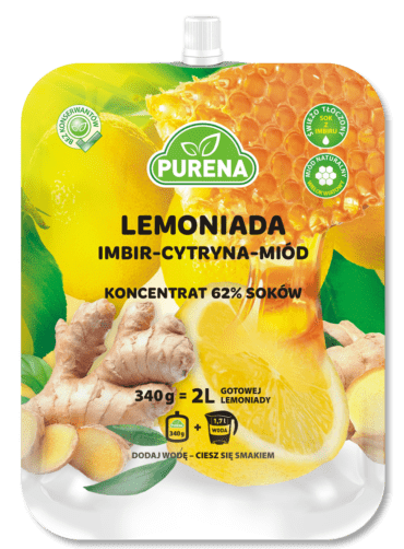 Lemoniada imbir-cytryna-miód Purena